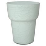 Osłonka szklana do storczyka 15 cm biała
