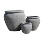 Donica waza 55 x 50 cm ciemny grafit