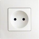 Gniazdo pojedyncze bez uziemienia Niloe Eco białe