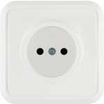 Gniazdo pojedyncze bez uziemienia CosmoLuxe białe