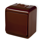 Łącznik pojedynczy natynkowy IP44 HydroLuxe brązowy