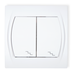 Łącznik schodowy podwójny Logo biały