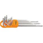 Klucz Torx, z magnesem, zestaw 9 sztuk NEO