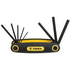 Klucz sześciokątny 1,5 - 6 mm, zestaw 8 sztuk TOPEX