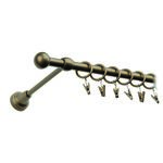 Karnisz pojedynczy motyw kuty Ø16, 120 cm stare złoto kulka