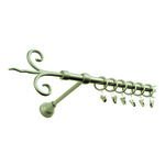 Karnisz pojedynczy motyw kuty Ø16, 160 cm satyna fantazja