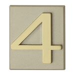 Cyfra "4" INV oliwka