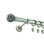 Karnisz pojedynczy ZEUS Ø25, 200 cm luka satyna