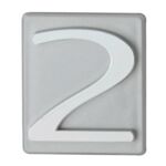Cyfra "2" INV srebrna