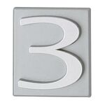 Cyfra "3" INV srebrna