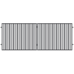 Brama dwuskrzydłowa Eryk ocynk antracyt struktura 400 x 150 cm Polbram