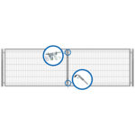 Brama dwuskrzydłowa 3D ocynk 400 x 120 cm komplet Polbram