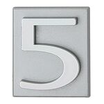 Cyfra "5" INV srebrna