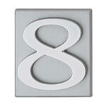 Cyfra "8" INV srebrna