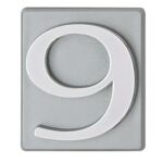 Cyfra "9" INV srebrna