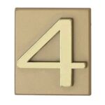 Cyfra "4" INV złota