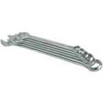 Klucz oczkowo-płaski MEGA komplet 8 sztuk, (6-19 mm)
