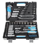 Zestaw MEGA 91 sztuk, nasadki 1/2" 1/4", bity, klucze