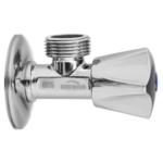 Zawór grzybkowy odcinający do baterii, dolnopłuka lub pralki z pokrętłem Ely 1/2" x 3/8" Invena 