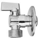 Zawór kulowy odcinający z metalowym pokrętłem do baterii, dolnopłuka lub pralki 1/2" x 3/8" Invena 