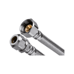 Wężyk w oplocie ze stali nierdzewnej z zaciskiem 1/2" GW x 3/8" GZ 40 cm Invena 