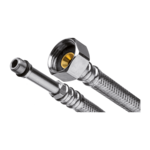 Wężyk w oplocie ze stali nierdzewnej z krótką końcówką 1/2" x M10 30 cm GW/GZ Invena 