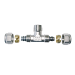 Trójnik z gwintem zewnętrznym 20x1/2"x20x2 Invena Prov 