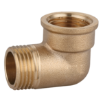 Kolanko mosiężne nakrętno-wkrętne 3/8" GW/GZ Invena 