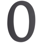 Cyfra aluminiowa "0" 190 mm grafit