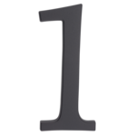 Cyfra aluminiowa "1" 190 mm grafit