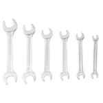 Klucz płaski dwustronny 6 - 17 mm, zestaw 6 sztuk Top Tools