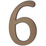 Cyfra aluminiowa "6/9" 190 mm złoty brąz