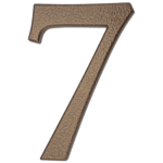 Cyfra aluminiowa "7" 190 mm złoty brąz