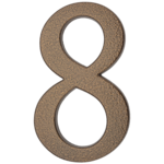 Cyfra aluminiowa "8" 190 mm złoty brąz