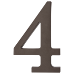 Cyfra plastikowa "4" brązowa 180 mm