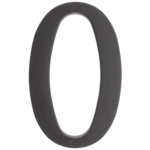 Cyfra plastikowa "0" czarna 180 mm