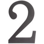 Cyfra plastikowa "2" czarna 180 mm