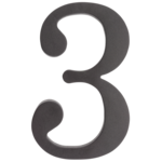 Cyfra plastikowa "3" czarna 180 mm