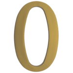 Cyfra plastikowa "0" złota 180 mm