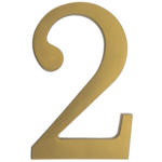 Cyfra plastikowa "2" złota 180 mm