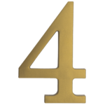 Cyfra plastikowa "4" złota 180 mm