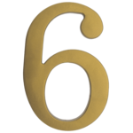 Cyfra plastikowa "6" złota 180 mm