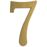 Cyfra plastikowa "7" złota 180 mm