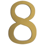 Cyfra plastikowa "8" złota 180 mm