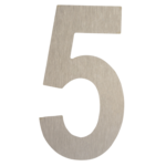 Cyfra "5" samoprzylepna ANO 50 mm inox