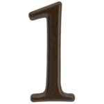 Cyfra "1" ZnAl brąz transparent 50 mm