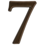 Cyfra "7" ZnAl brąz transparent 50 mm