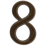 Cyfra "8" ZnAl brąz transparent 50 mm