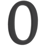 Cyfra "0" ZnAl grafit 50 mm