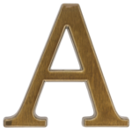 Litera aluminiowa "A" 105 mm brąz transparent
